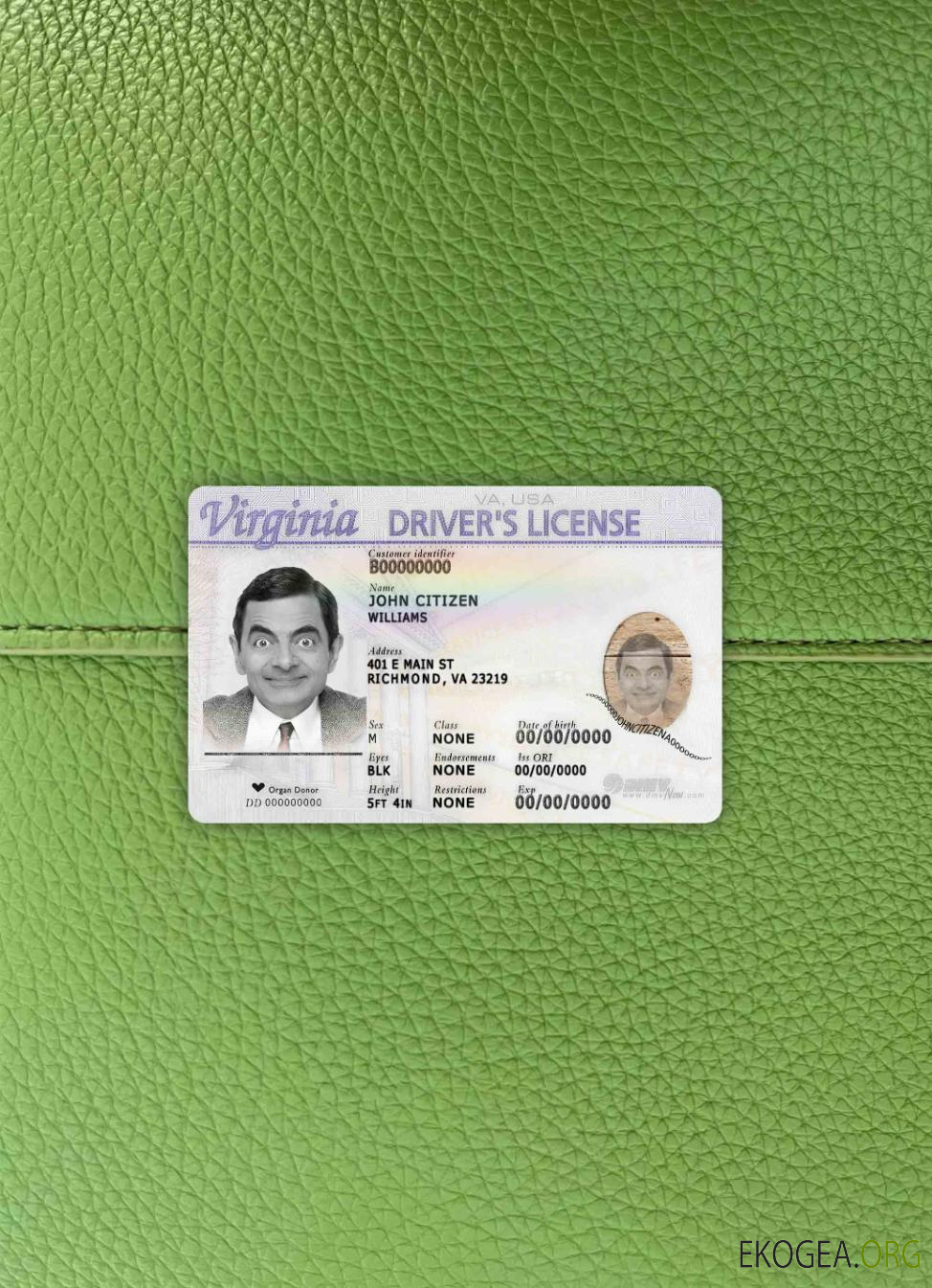 États Unis, Virginie, conduite, photolook avant